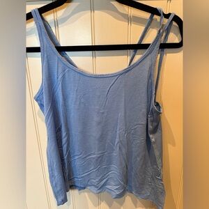 Ladies Woman’s Size Extra Small Blue Spaghetti Straps Tank Top